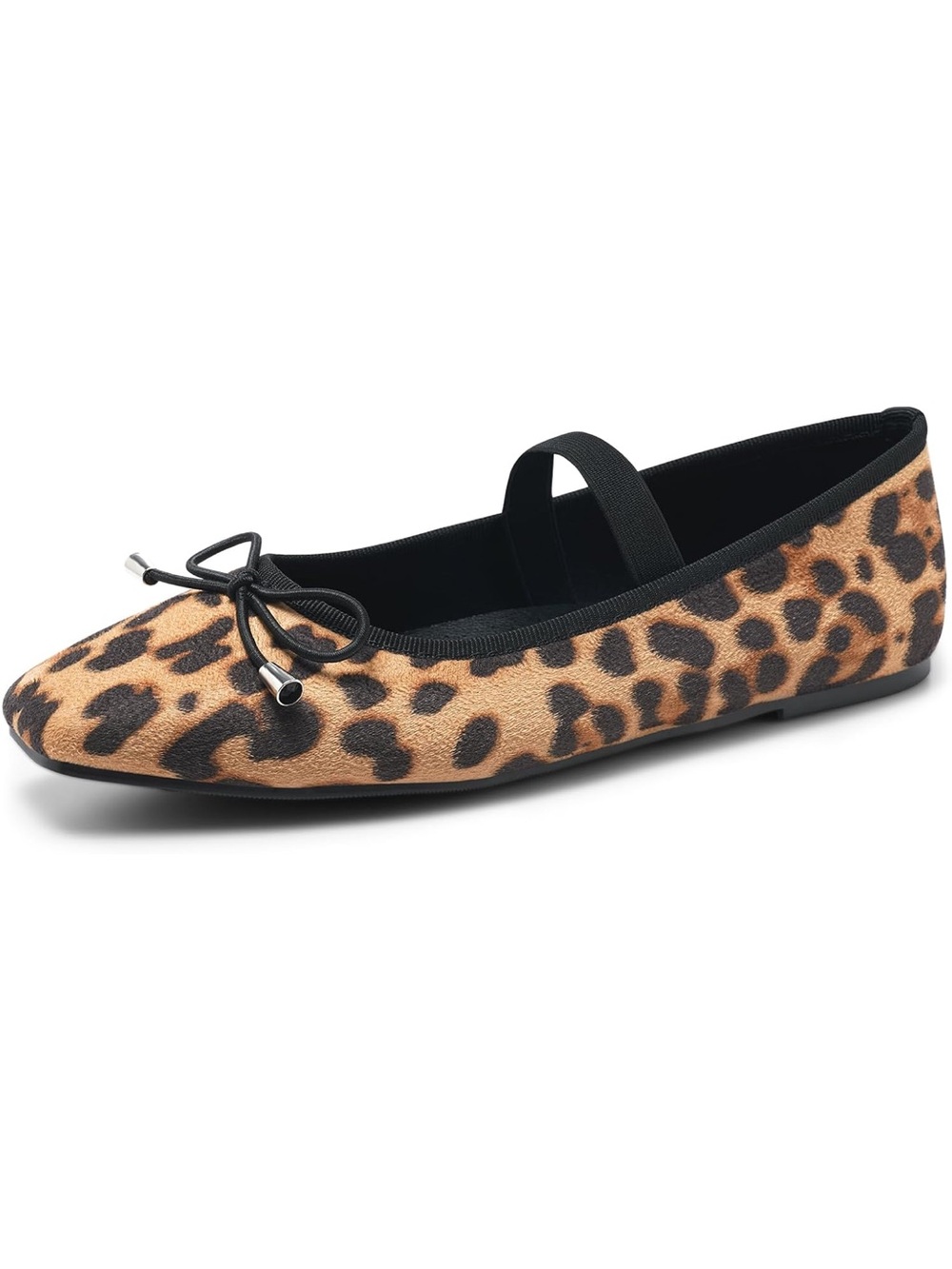MaxMuxun Leopard Print Ballet Flat with Bow